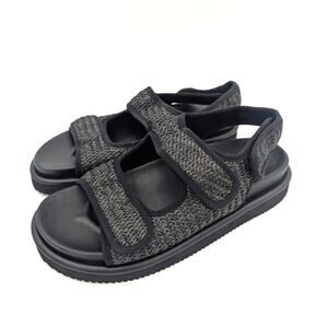 ABound Chance Platform Sandal Women's Hook & Loop Black Size US9.5M EU40